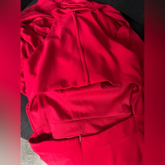 Sherri Hill Red Side Split Dress - Picture 7 of 8